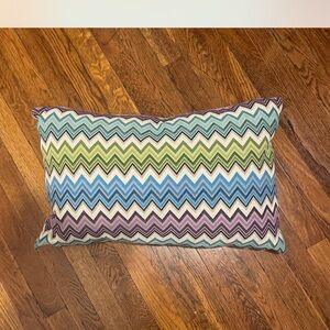 Multi color pillow chevron